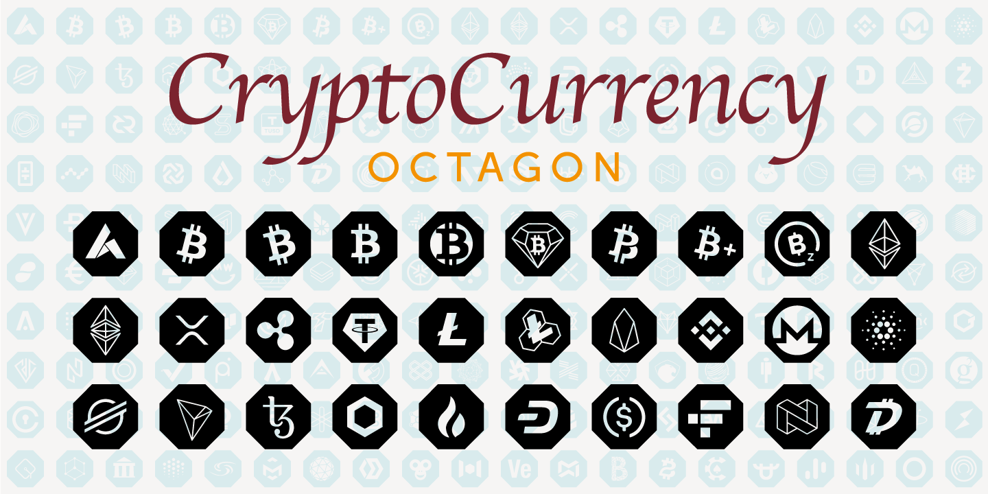 Ejemplo de fuente Cryptocurrency Octagon
